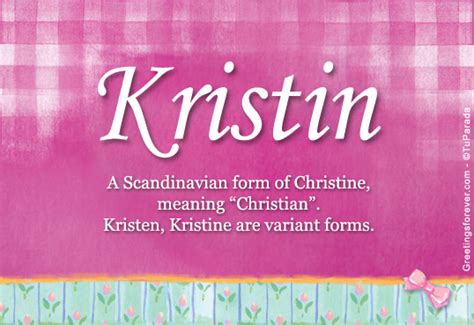 kristin meaning.